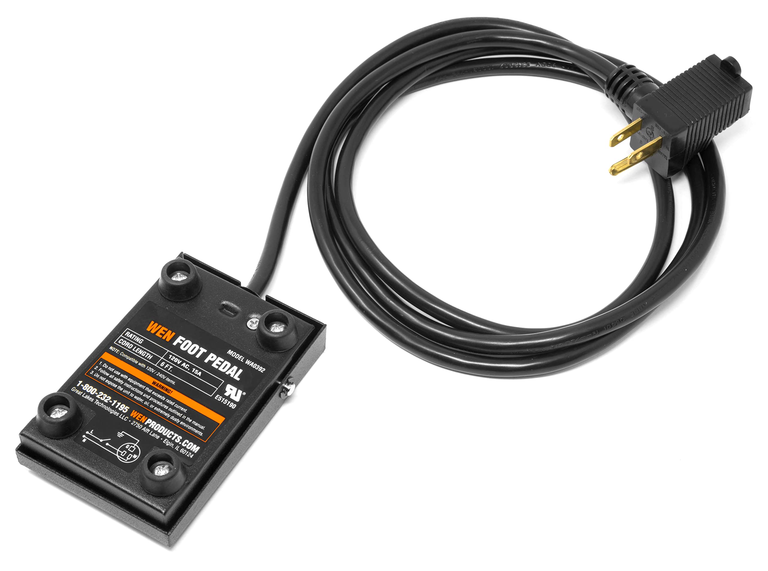 WEN WA0392 120V 15-Amp Momentary Power Foot Pedal Switch for Woodworking 🍁 All In One Marketplace Canada