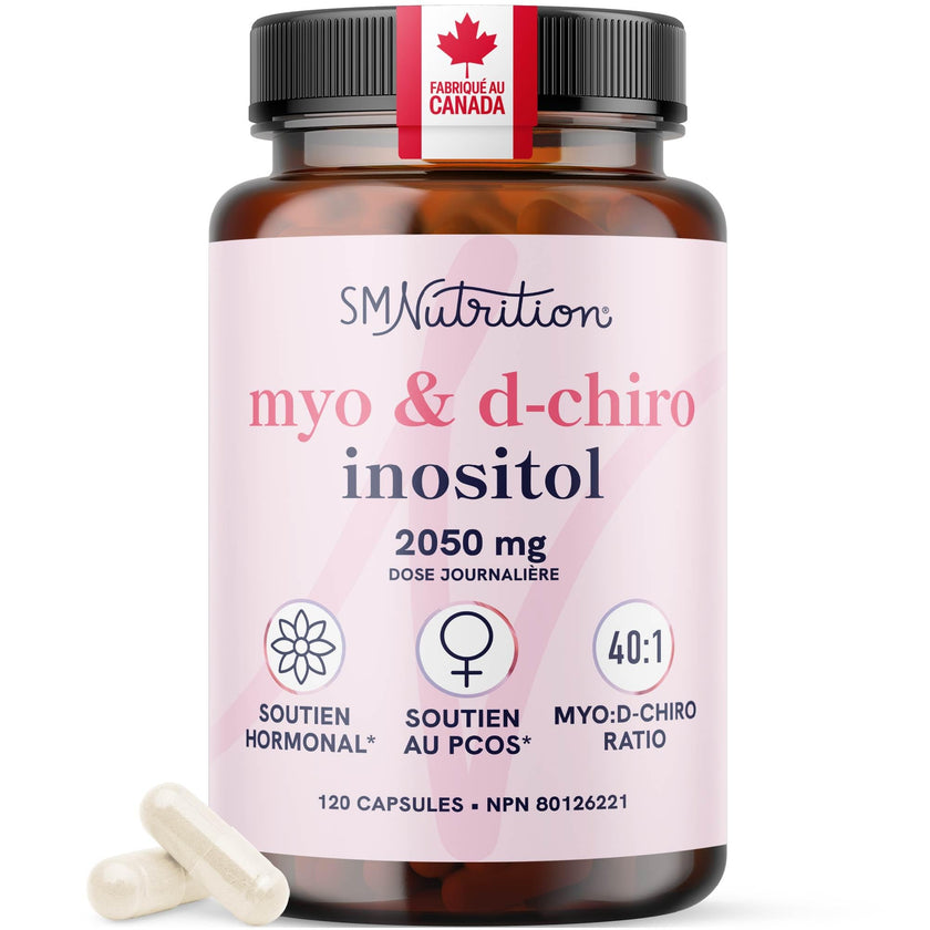 Inositol | Hormone Balance for Women | Myo-Inositol & D-Chiro | Ideal 40:1 Ratio | Myoinositol 2000mg, D Chiro 50mg | Regulate Menstrual Cycle & Support Ovarian Health | 120 Ct (1 Month Supply) 🍁 All In One Marketplace Canada