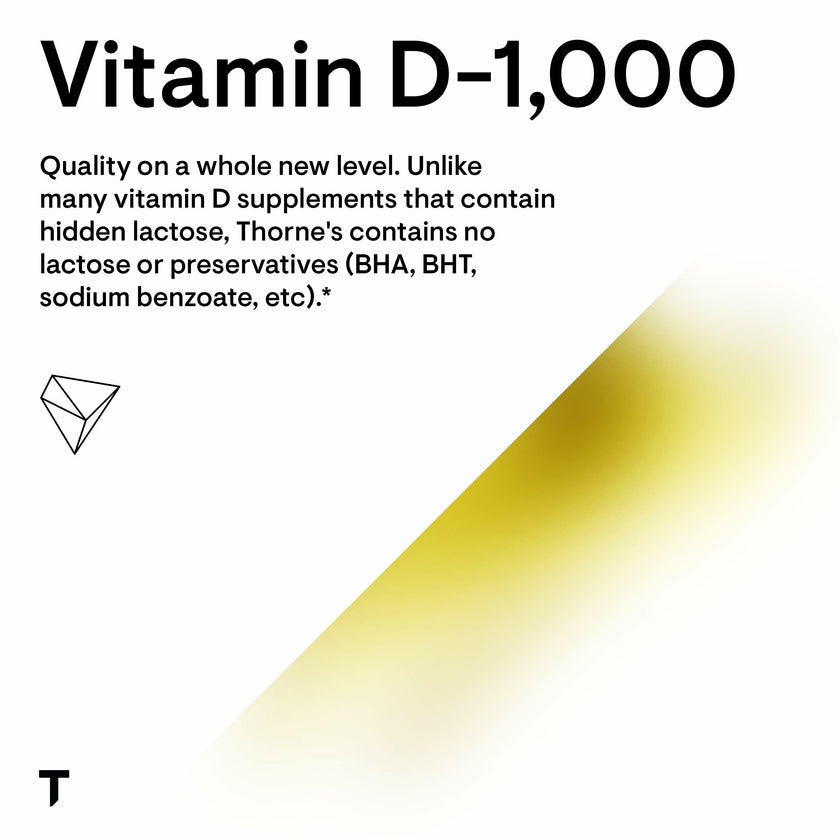 Thorne Vitamin D-1000 - Vitamin D3 Supplement (1,000 IU) for Healthy Bones and Muscles - 90 Capsules 🍁 All In One Marketplace Canada