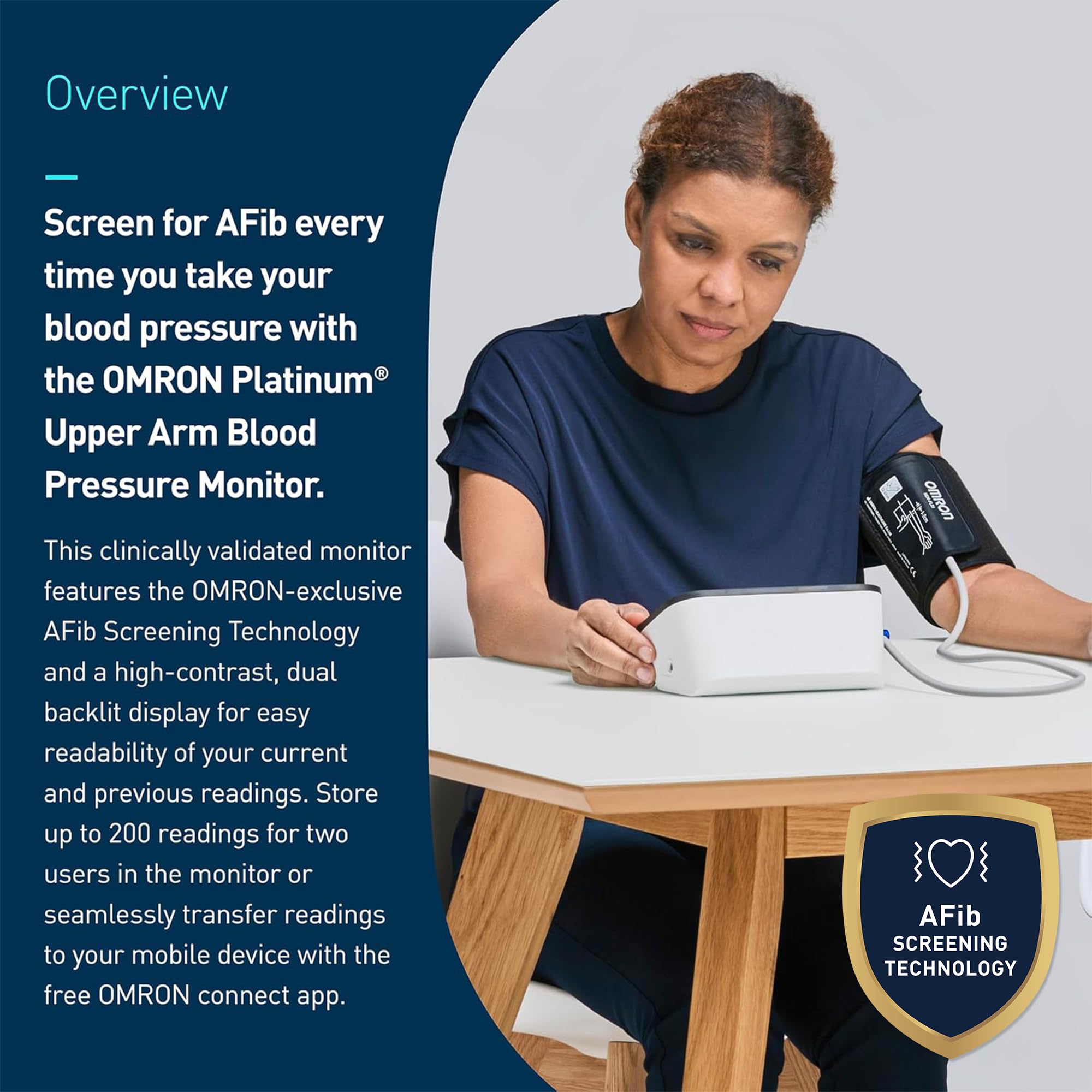 OMRON Platinum Upper Arm Blood Pressure Monitor - Clinically Validated Blood Pressure Arm Cuff - Use OMRON Connect App for Unlimited Measurements 🍁 All In One Marketplace Canada