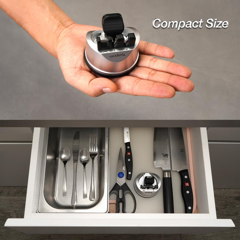 SHARPAL 191H Knife & Scissors Sharpener, Kitchen Chef Sharpening Tool for Straight and Serrated Knives – Repairs, Restores, and Sharpens Blades 🍁 All In One Marketplace Canada