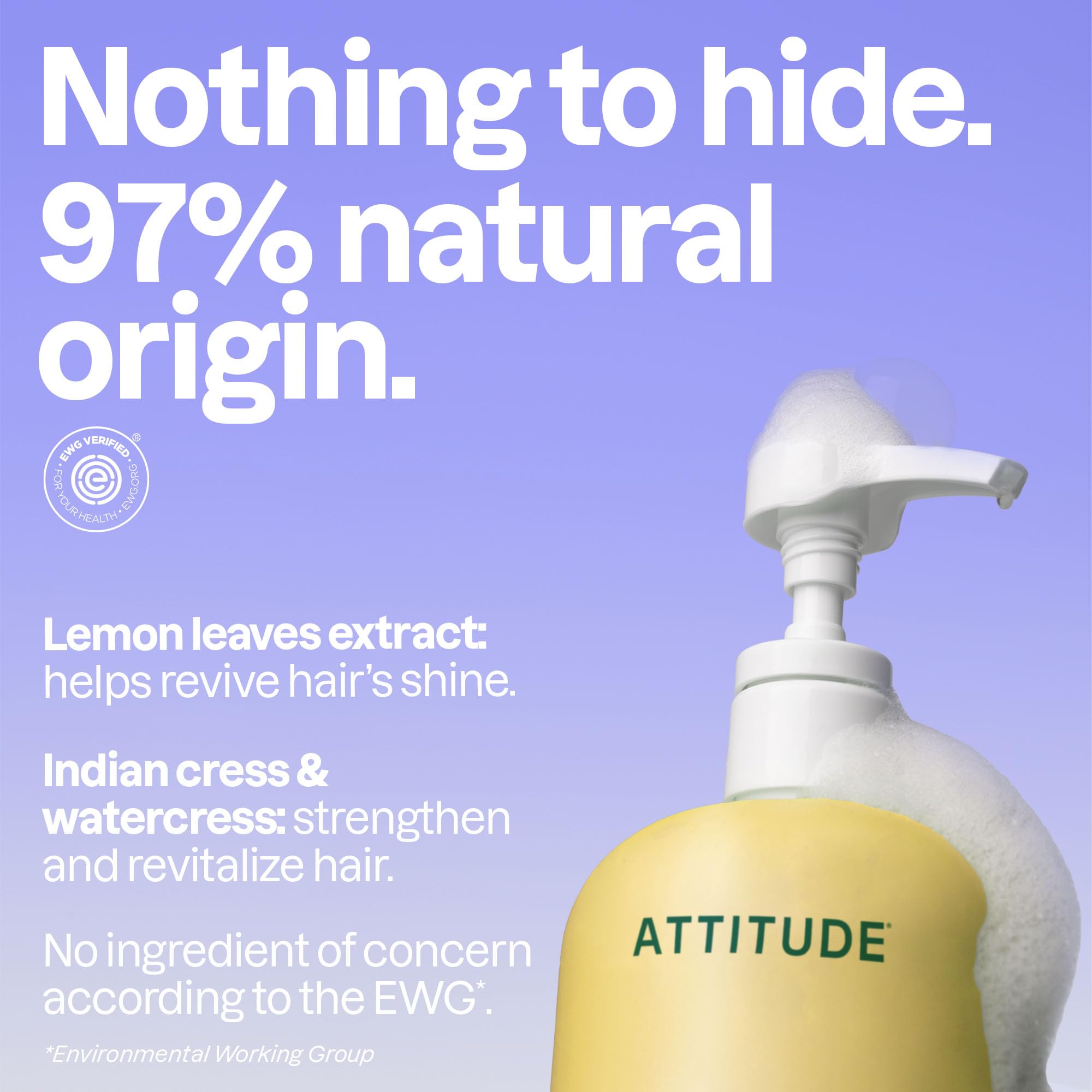 ATTITUDE Clarifying Hair Shampoo, EWG Verified, Restores Shine, Naturally Derived Ingredients, Vegan, Plant Based, Lemon Leaves & White Tea, 946 mL 🍁 All In One Marketplace Canada