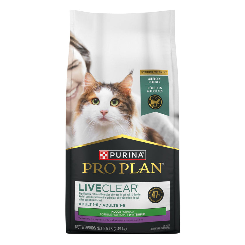 Purina Pro Plan Dry Cat Food, Specialized LiveClear Indoor Turkey & Rice - 2.49 kg Bag (1 Pack) 🍁 All In One Marketplace Canada