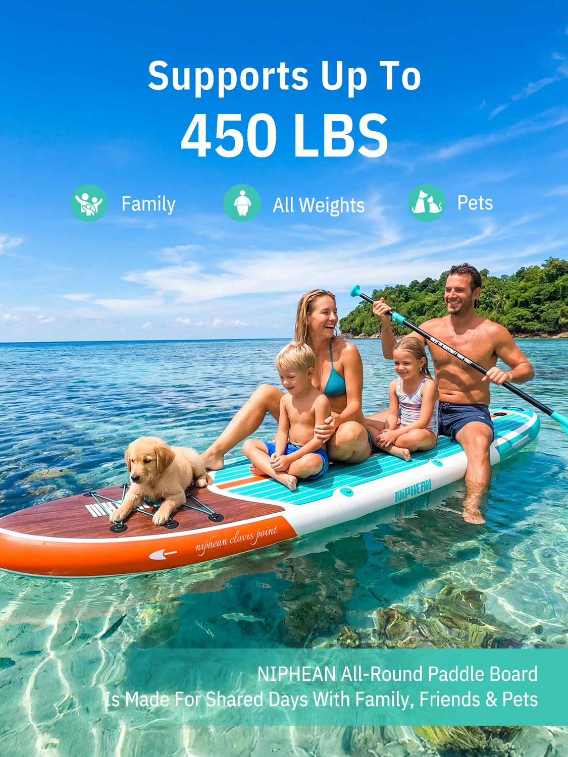 Niphean Inflatable Stand Up Paddle Board with SUP Accessories, 10'6'' All-Round Inflatable SUP, Anti-Slip EVA Deck, Inflatable Paddle Board for Adults & Youth 🍁 All In One Marketplace Canada