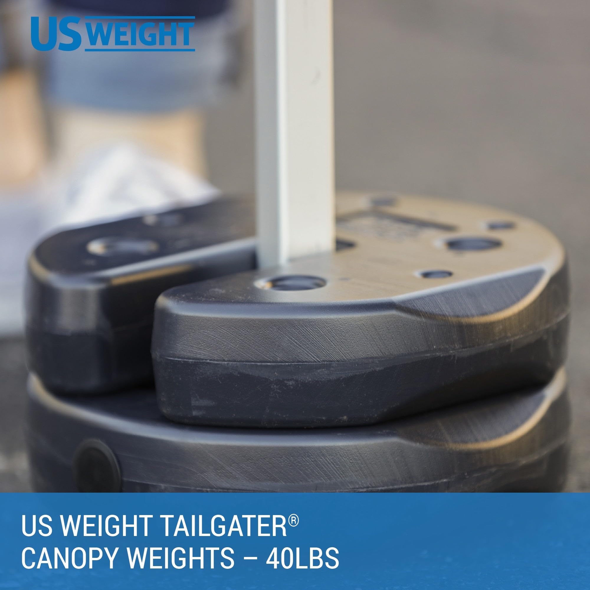 US Weight 40 Pound Canopy Weight Set of 4 and Carry Strap with No-Pinch Design - Easy Installation and Removal to Secure Tents, Canopies, and Umbrellas at Outdoor Events 🍁 All In One Marketplace Canada