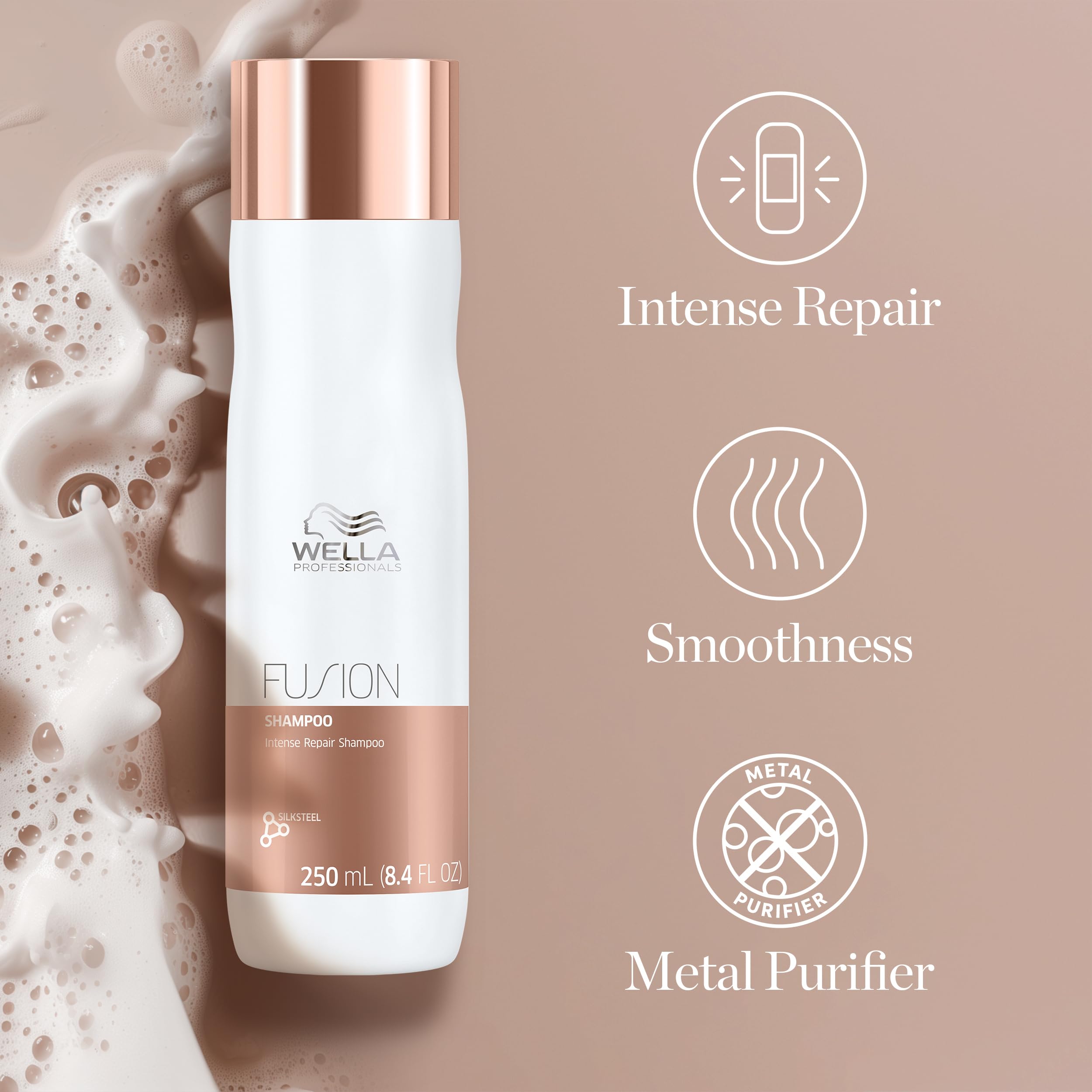 Wella Professionals Fusion Intense Repair Shampoo|For Damaged Hair| Hair Repair| Anti Breakage| 33.8 Fl Oz 🍁 All In One Marketplace Canada