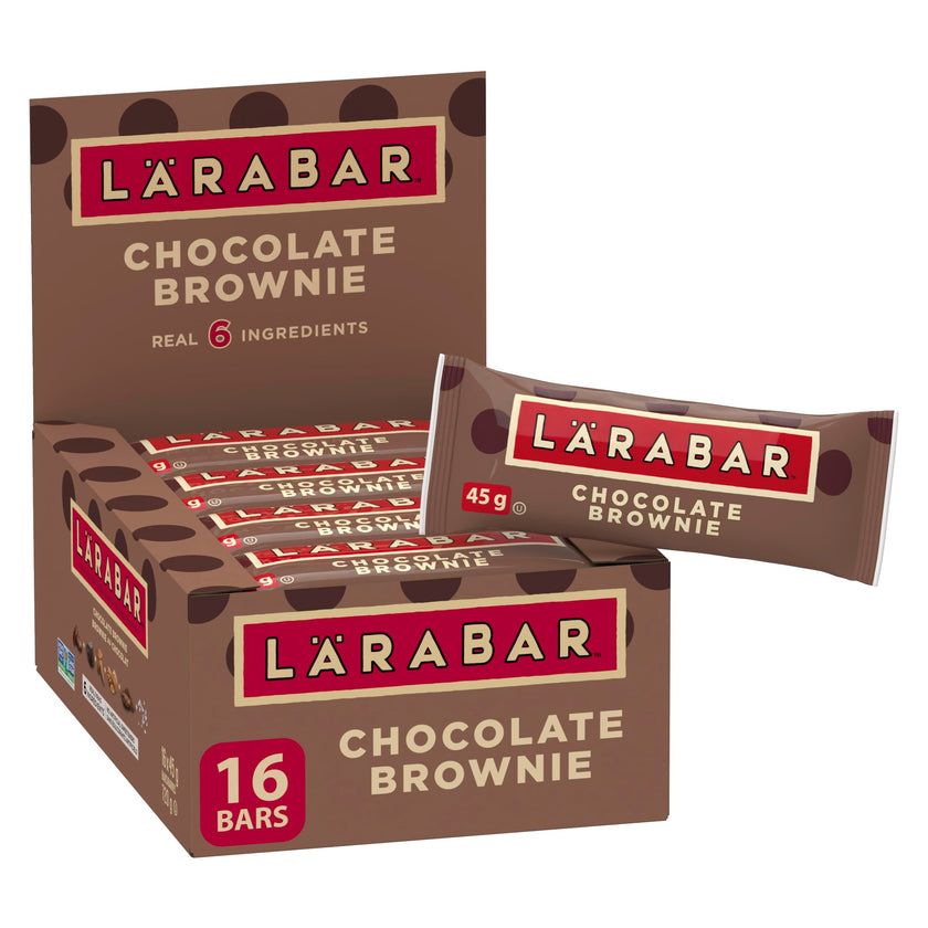 LÄRABAR Chocolate Brownie, Fruit and Nut Energy Bar, Pack of 16 Bars, Gluten Free, Vegan, Family Pack, Snack Bars, 720 Grams Package 🍁 All In One Marketplace Canada