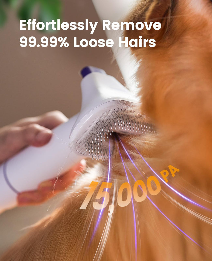 oneisall Dog Grooming Vacuum Kit: 15000Pa Shedding Brush with Grooming Tools, 3 Suction Low Noise, for Pet Thick and Undercoat, 1.5L Dust Cup, Dog Hair Vacuum, Home Cleaning, LM5 🍁 All In One Marketplace Canada