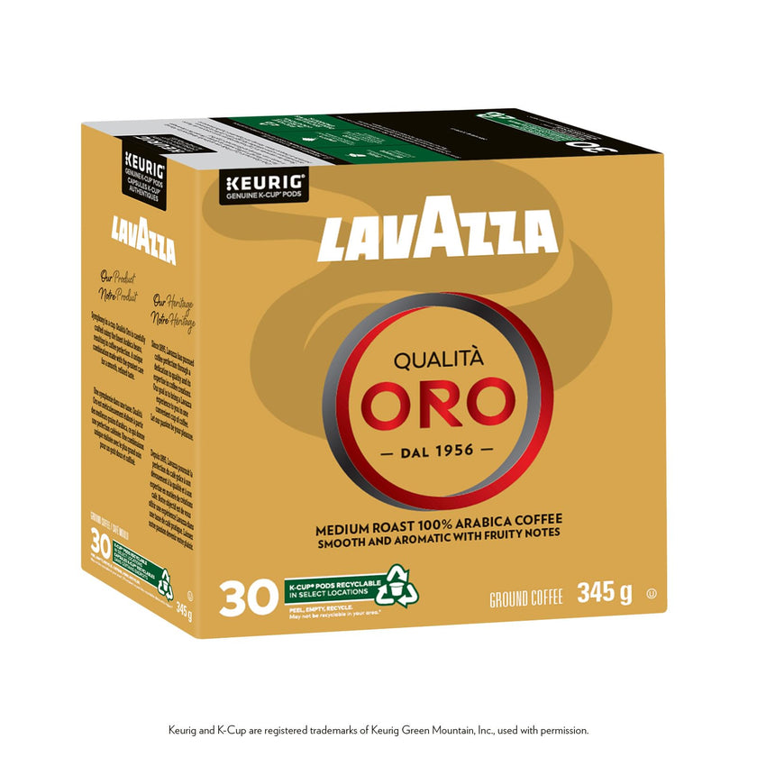 Lavazza Qualità Oro Medium Roast K-Cup Coffee Pods, 30 Count For Keurig Coffee Makers 🍁 All In One Marketplace Canada