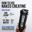 NAKED Pure Micronized Creatine Monohydrate Powder - NSF Certified, Unflavored, 500g, 1.1lb Bulk - Vegan, Non-GMO, Gluten-Free, Soy-Free, No Fillers, Supports Muscle Growth & Strength - 100 Servings 🍁 All In One Marketplace Canada