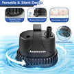Aoumcom 200GPH Submersible Water Pump, 10W Water Fountain Pump, Aquarium Pump, 750L/H Water Pump with 7ft Power Cord for Garden Fountain, Water Table, Waterfall, Fish Tank, Pond, Hydroponics 🍁 All In One Marketplace Canada