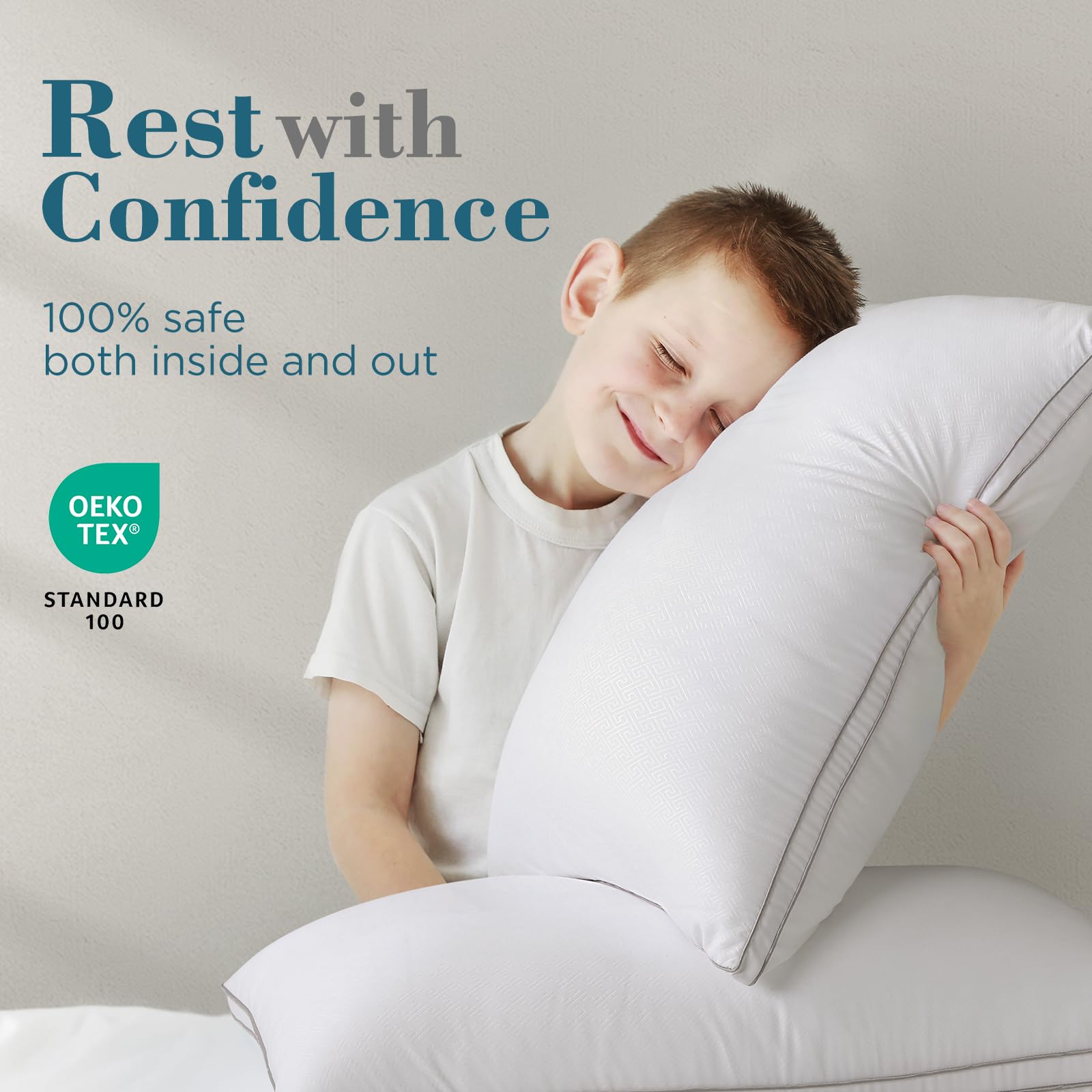 viewstar Bed Pillows Queen Size 2 Pack, Firm Support Gusseted Side Sleeper Hotel Pillow for Back and Stomach Sleeping, White 🍁 All In One Marketplace Canada