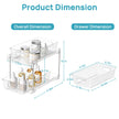 2 Tier Bathroom Storage Organizer, Vtopmart 4 Pack Clear Under Sink Organizers Vanity Counter Storage Container, Medicine Cabinet Drawers Bins, Pull-Out Organization with Track for Pantry, Kitchen 🍁 All In One Marketplace Canada