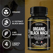 Organic Black Maca for Men & Women DHE 3000mg (Industry Strongest) with 5mg Bioperine per Capsule - Organic Gelatinized Maca for all Genders | 750 mg 4:1 Extract Maca Root / Maca Powder | Proudly Canadian | 4 Month Supply, Non-GMO, Vegan, Gluten Free, Soy