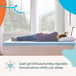 Linenspa 3 Inch Memory Foam Mattress Topper, Gel Infused Twin XL Mattress Topper, CertiPUR-US Certified, Topper Only 🍁 All In One Marketplace Canada