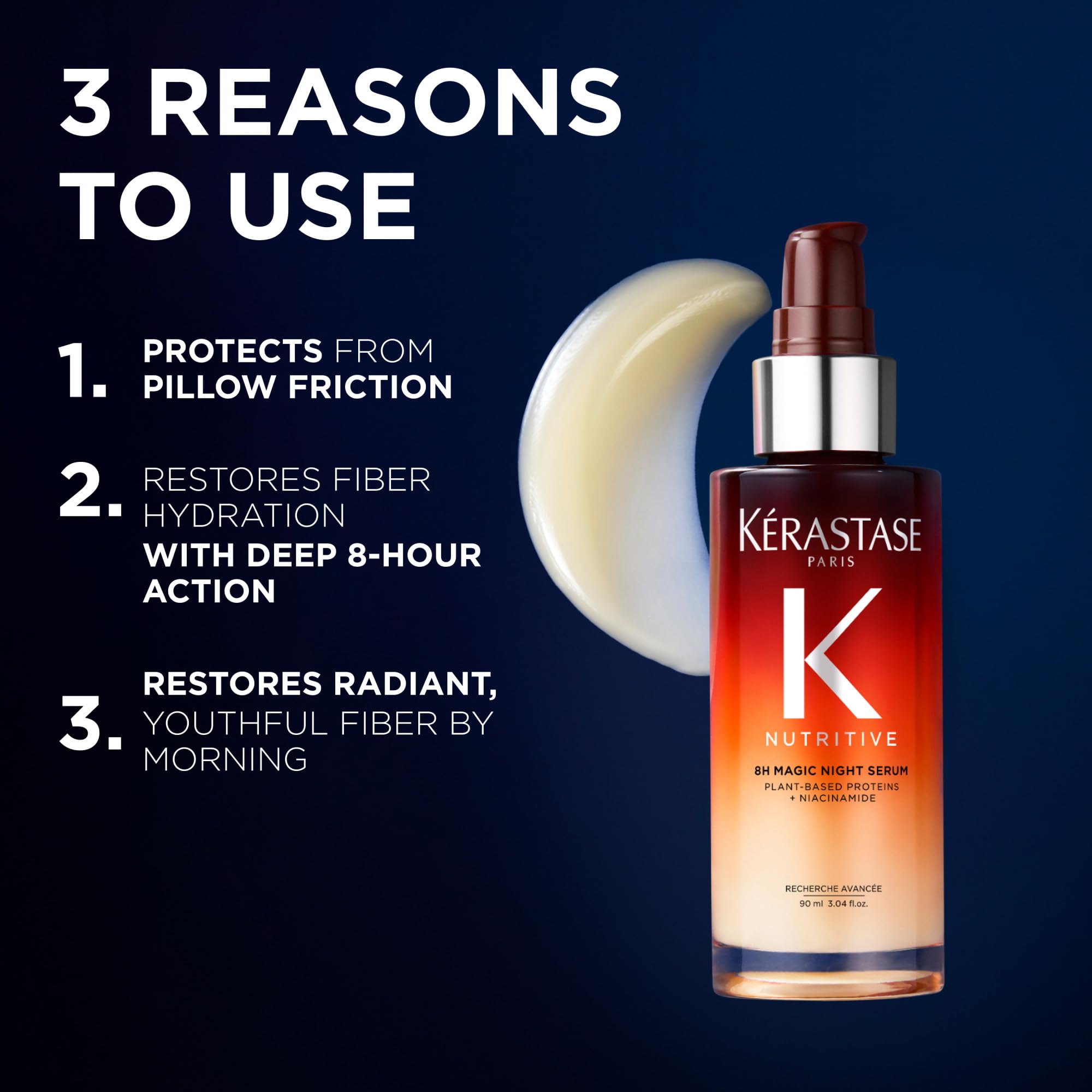 Kérastase Nutritive 8H Magic Night Serum, Iconic Overnight Nourishing Hair Serum for Dry Hair, Provides Deep Hydration and Softer Hair 🍁 All In One Marketplace Canada