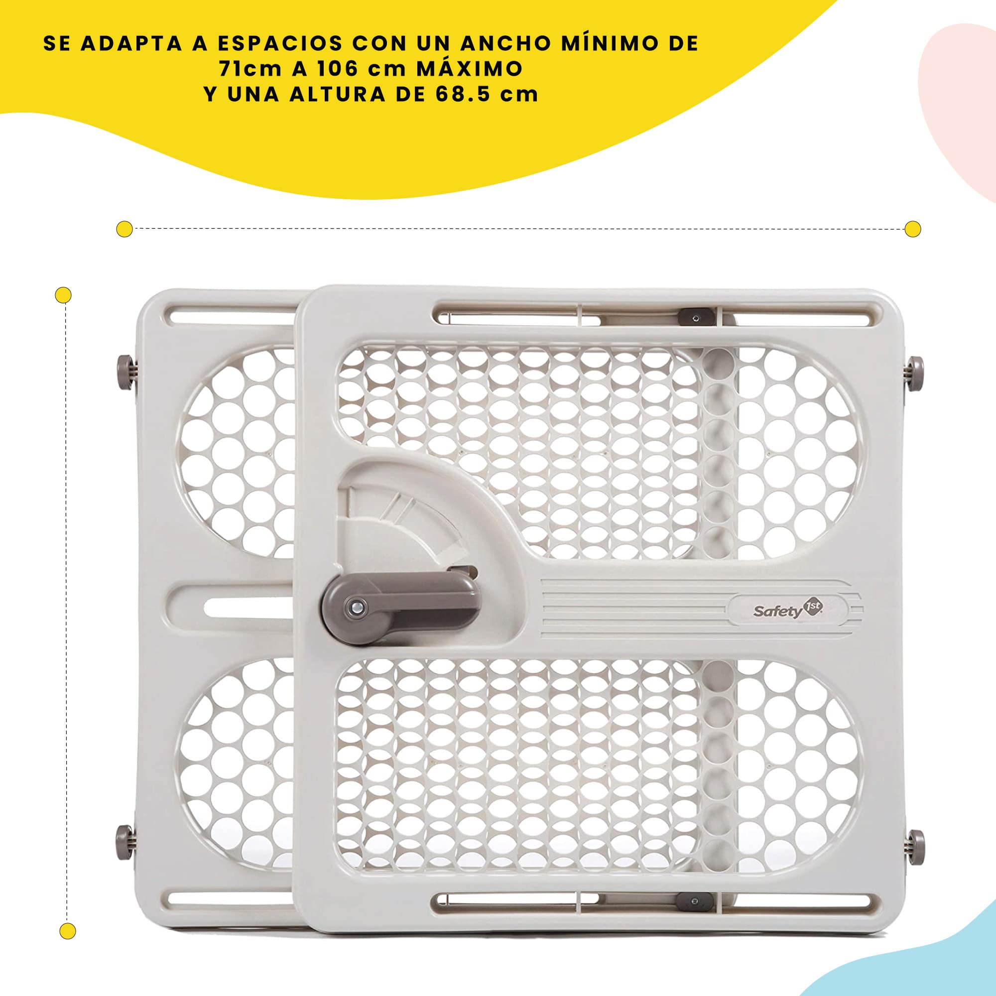 Safety 1st Pressure Mount Easy Fit Security Gate, Fits Spaces between 28