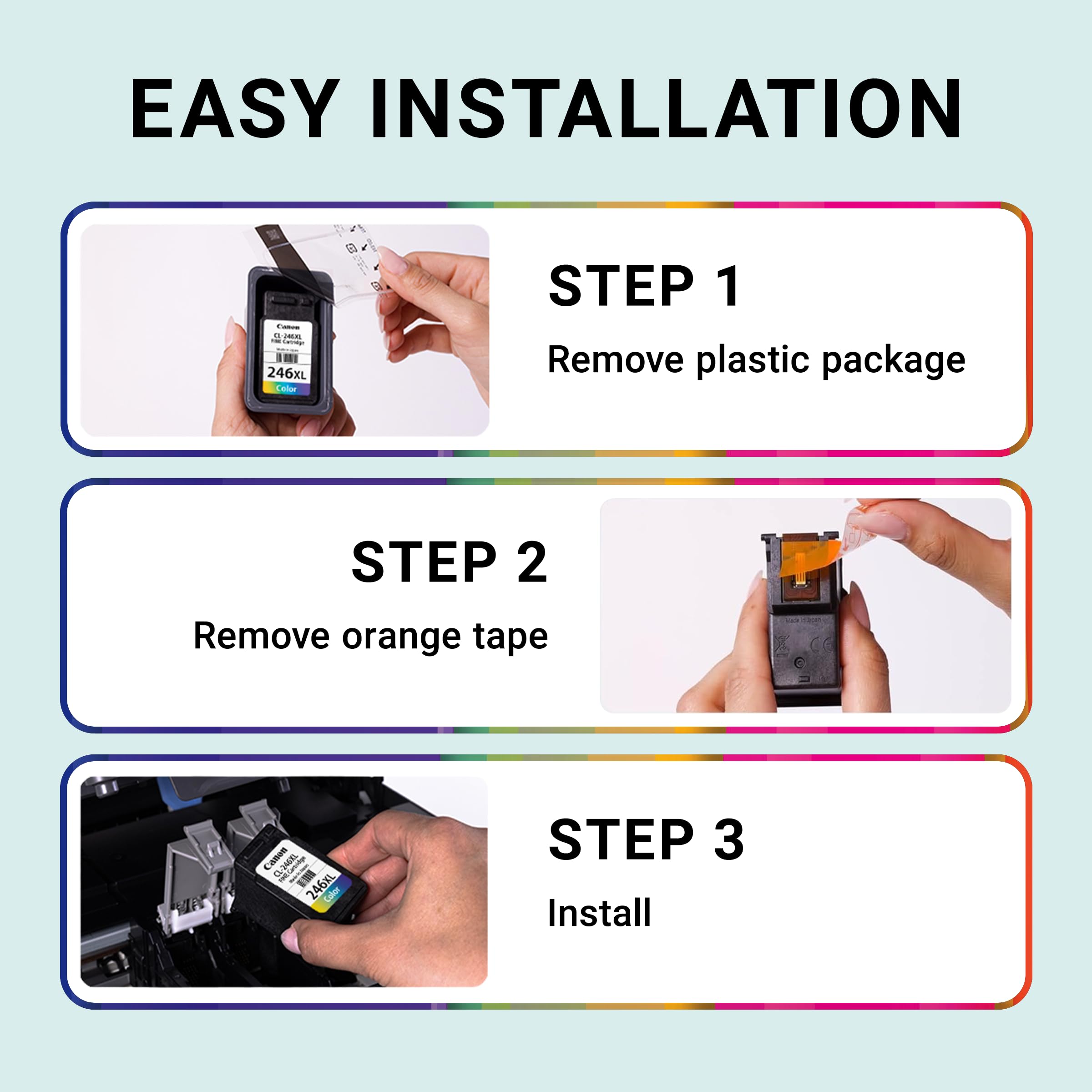 Canon Genuine Ink Cartridges PG-275XL Black/CL-276 Colour, High-Yield Value Pack (2 Count), Original Canon Printer Ink for PIXMA TR4720 / TS3720 / TS3520 Series Printers 🍁 All In One Marketplace Canada