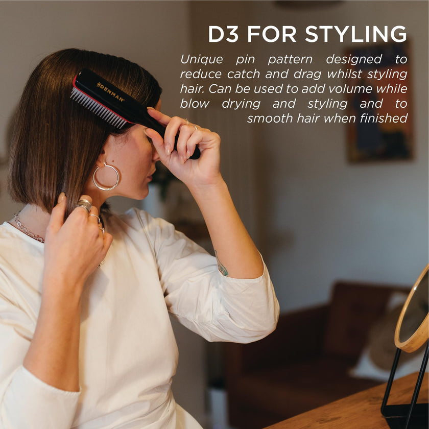 Denman D3 Original Curl Definer & Styler – 7‑Row Detangling Brush for Smooth, Defined Curls – Precision Styling Brush for Curly or Straight Hair – For Men and Women 🍁 All In One Marketplace Canada
