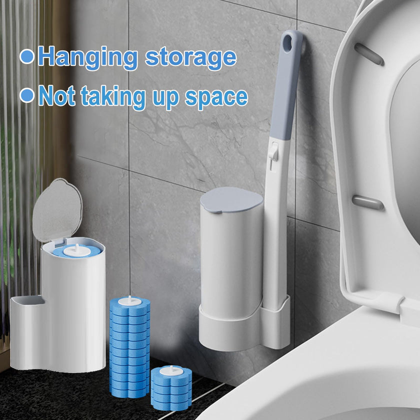 Ucaimao 2 Pack Disposable Toilet Brush and Holder Set,Extended Handle with 48 Cleaner Refills Toilet Brush for Toilet Bowl Cleaners,Bathroom Cleaning,Sink, Bathtub, Floor - Blue (Ocean Fresh Scent) 🍁 All In One Marketplace Canada