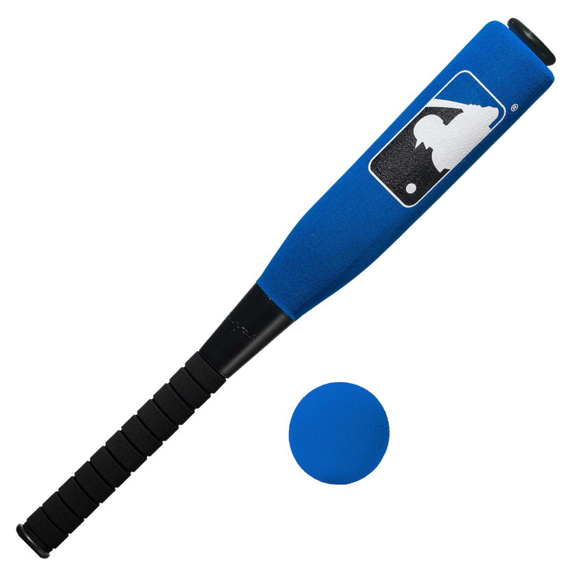 Franklin Sports MLB Kids Foam Baseball Bat + Ball Set - Jumbo Oversize Toy Bat + Foam Ball for Kids + Toddlers - Blue - 24