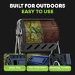 FCMP Outdoor IM4000 Dual Chamber Tumbling Composter Canadian-Made, 100% Recycled Resin - Outdoor Rotating Compost Tumbler Bin for Garden, Kitchen, and Yard Waste, Black (37 Gallon) 🍁 All In One Marketplace Canada