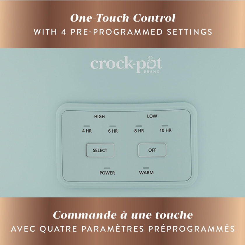 Crock-Pot Design Series Programmable 6-Quart Slow Cooker, Ocean Fog Green 🍁 All In One Marketplace Canada