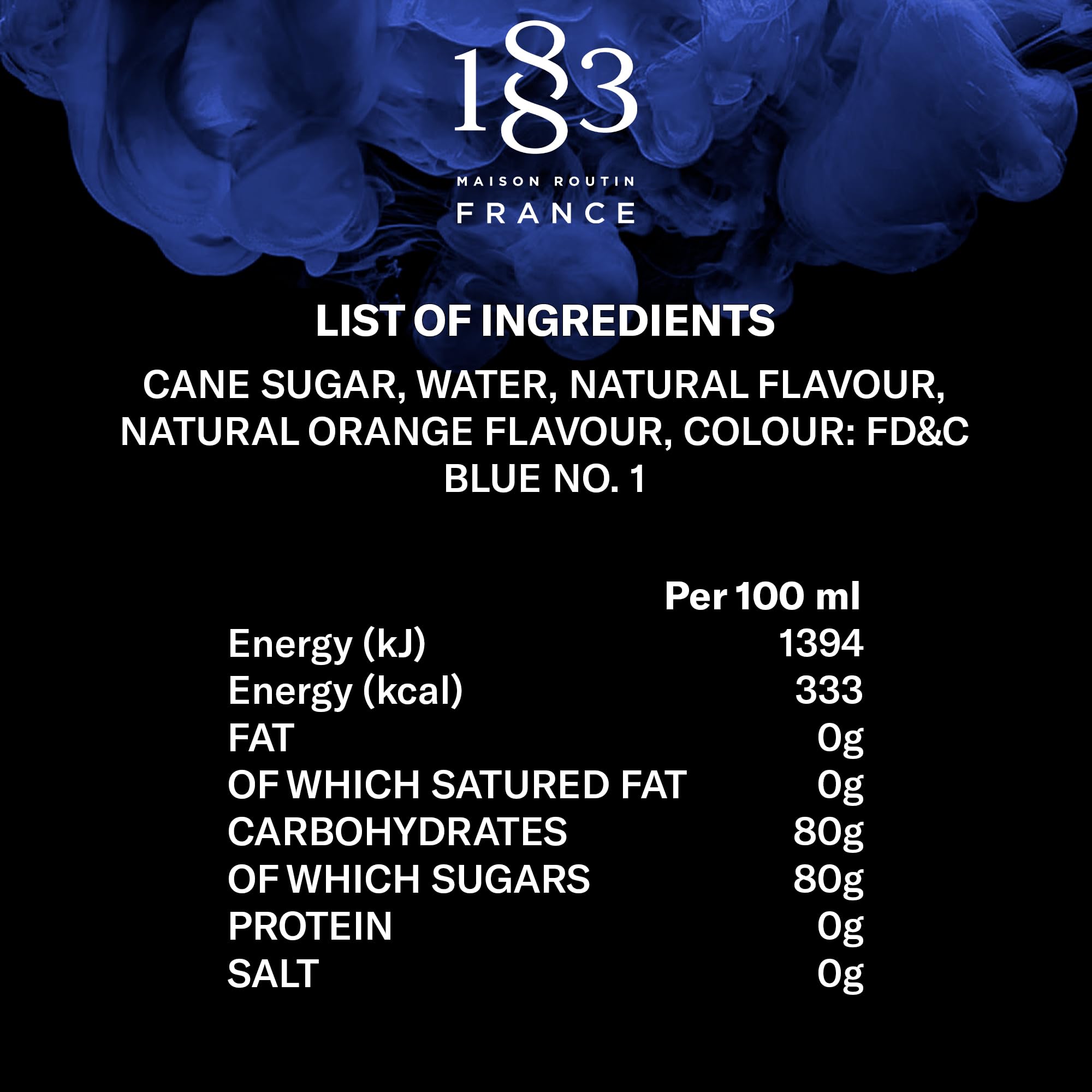 1883 Maison Routin Blue Curacao Syrup, Pet Bottle 1000 Milliliter 🍁 All In One Marketplace Canada