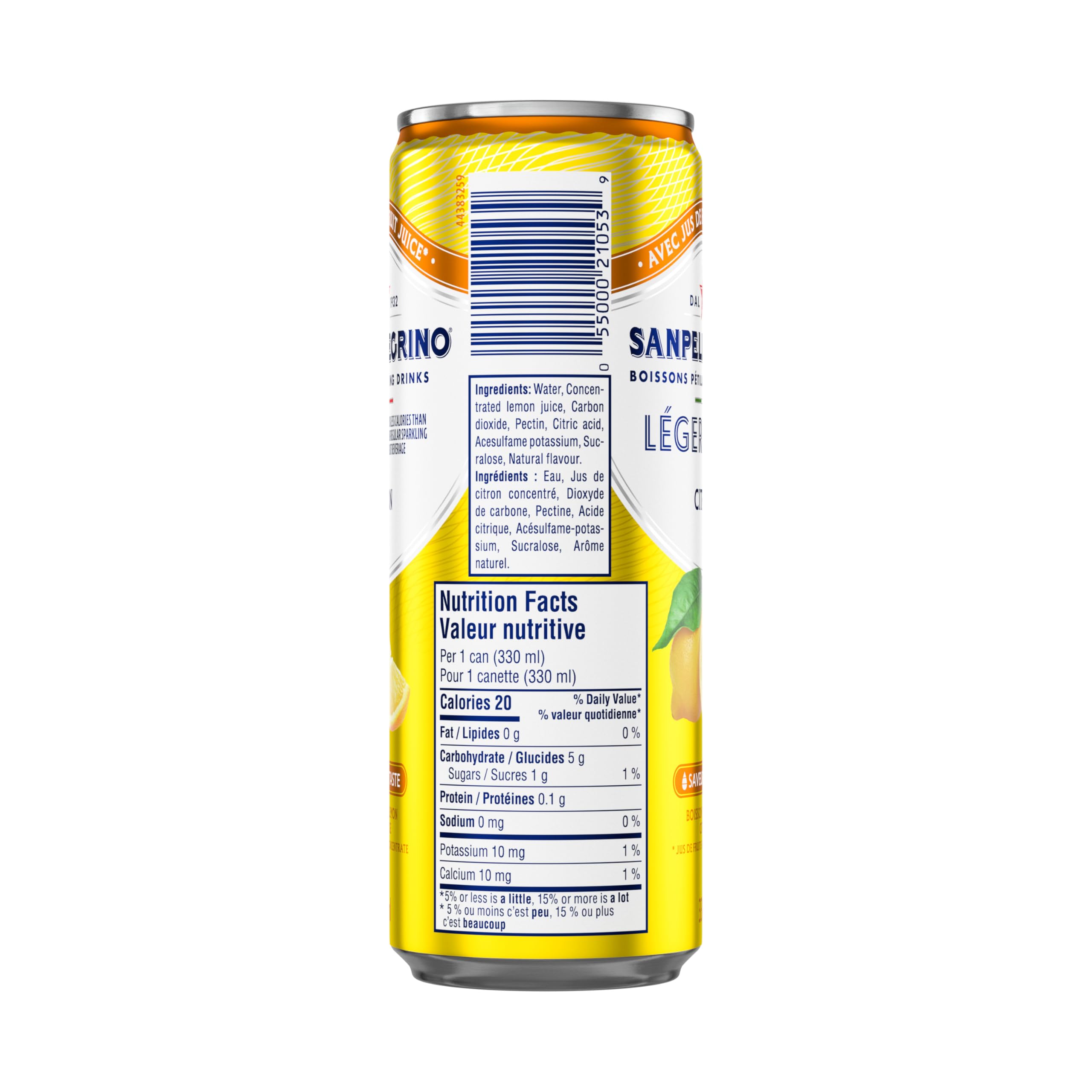 San Pellegrino Light Lemon, Sparkling Fruit Beverage, 24 x 330ml 🍁 All In One Marketplace Canada
