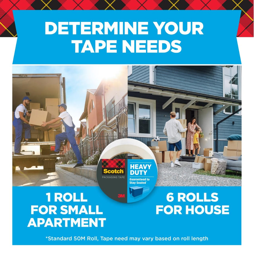 Scotch Heavy Duty Packaging Tape, Shipping and Packing Tape, 1.5” Core Refill Rolls with 1 Refillable Dispenser, 1.88 in x 800 in, 6-Pack 🍁 All In One Marketplace Canada