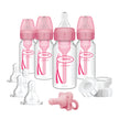 Dr. Brown's Options+ Slow Flow Preemie and Newborn Anti-Colic Bottle Set with 4oz Bottles and HappyPaci - Pink 🍁 All In One Marketplace Canada