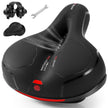 Comfortable Bike Seat for Men Women with Dual Shock Absorbing Ball Waterproof Wide Bicycle Saddle Fit for Most Standard Post 🍁 All In One Marketplace Canada