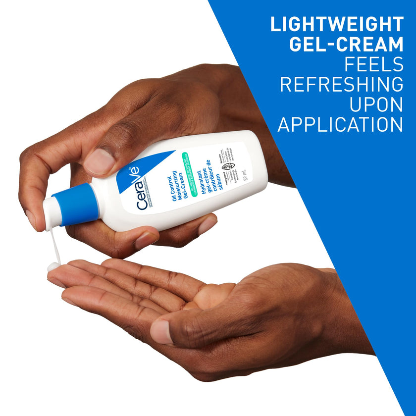 CeraVe Oil Control Moisturizing Gel-Cream for Oily & Combination Skin, 48H Hydration & 8H Shine Control, Non-Greasy, Matte Finish with Ceramides, Hyaluronic Acid & Niacinamide, Fragrance-Free, 89mL 🍁 All In One Marketplace Canada