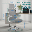Mimoglad Office Chair, Comfy Desk Chair - High Back Ergonomic Computer Chair with Adjustable Lumbar Support & Headrest, Flip-up Armrests for Guitar Playing (Moon Grey) 🍁 All In One Marketplace Canada
