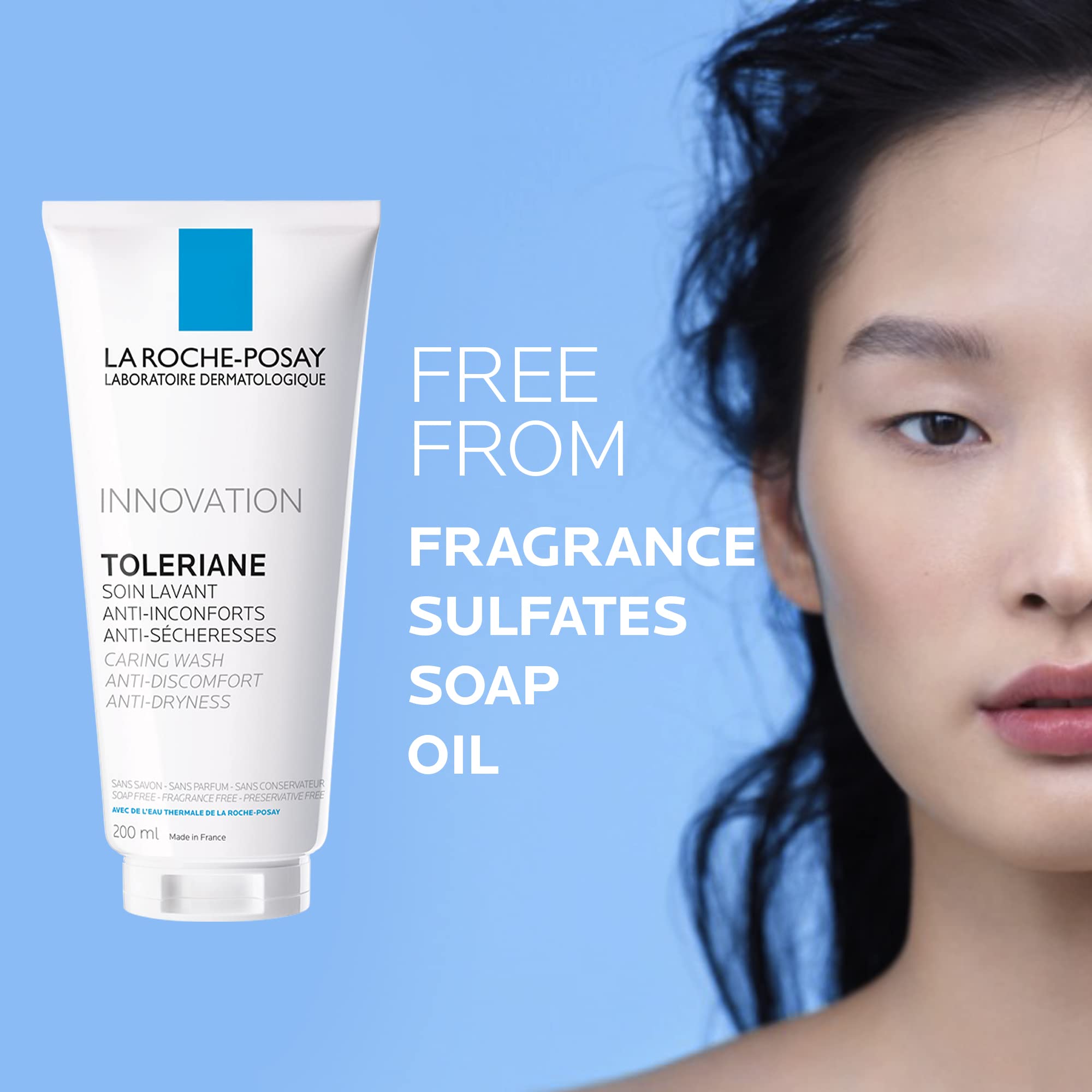 La Roche-Posay Face Wash, Toleriane Hydrating Cleanser with Ceramides, Face Wash for Normal to Dry Sensitive Skin, Soap Free, Fragrance Free, Alcohol Free, 200mL 🍁 All In One Marketplace Canada