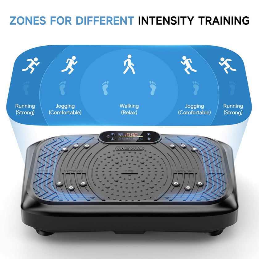 Vibration Plate Exercise Machine,Vibration Plate Machine 199 Adjustable Speed,Vibrating Plate Exercise Machine Automatic Mode P1-P7,Vibration Platform with Bluetooth 450 Lbs Capacity(Raven Black) 🍁 All In One Marketplace Canada