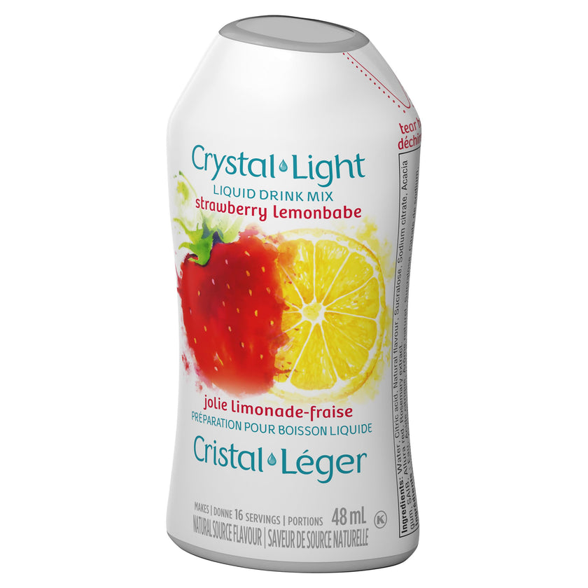 Crystal Light Strawberry Lemonbabe Liquid Drink Mix, 48 mL Bottle (Pack of 12) 🍁 All In One Marketplace Canada