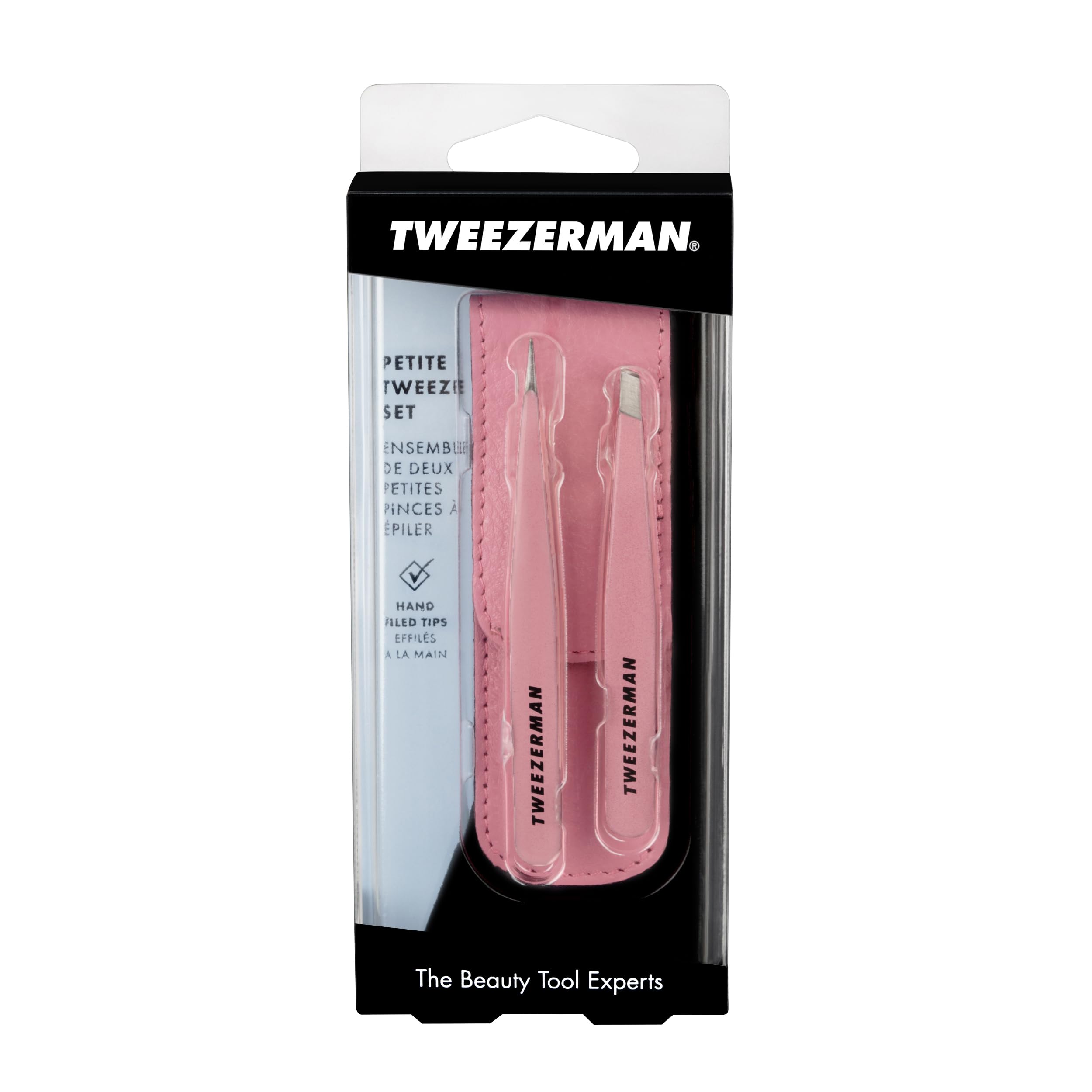 Tweezerman Exclusive Tea Rose Petite Tweeze Set - Tweezers for Eyebrows, Travel Tweezers for Eyebrows, Facial Hair, Ingrown Hair 🍁 All In One Marketplace Canada