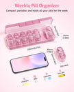 Daviky Weekly Pill Organizer 2 Times a Day, 7-Day AM PM Medicine Case, Travel-Friendly Pill Box for Fish Oils, Vitamins & Supplements 🍁 All In One Marketplace Canada
