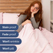 Queen Size 4 Piece Sheet Set - Comfy Breathable & Cooling Sheets - Hotel Luxury Bed Sheets for Women & Men - Deep Pockets, Easy-Fit, Soft & Wrinkle Free Sheets - Lavender Pink Oeko-Tex Bed Sheet Set 🍁 All In One Marketplace Canada
