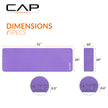 CAP Barbell High Density Exercise Yoga Mat with strap and Knee Pad 71