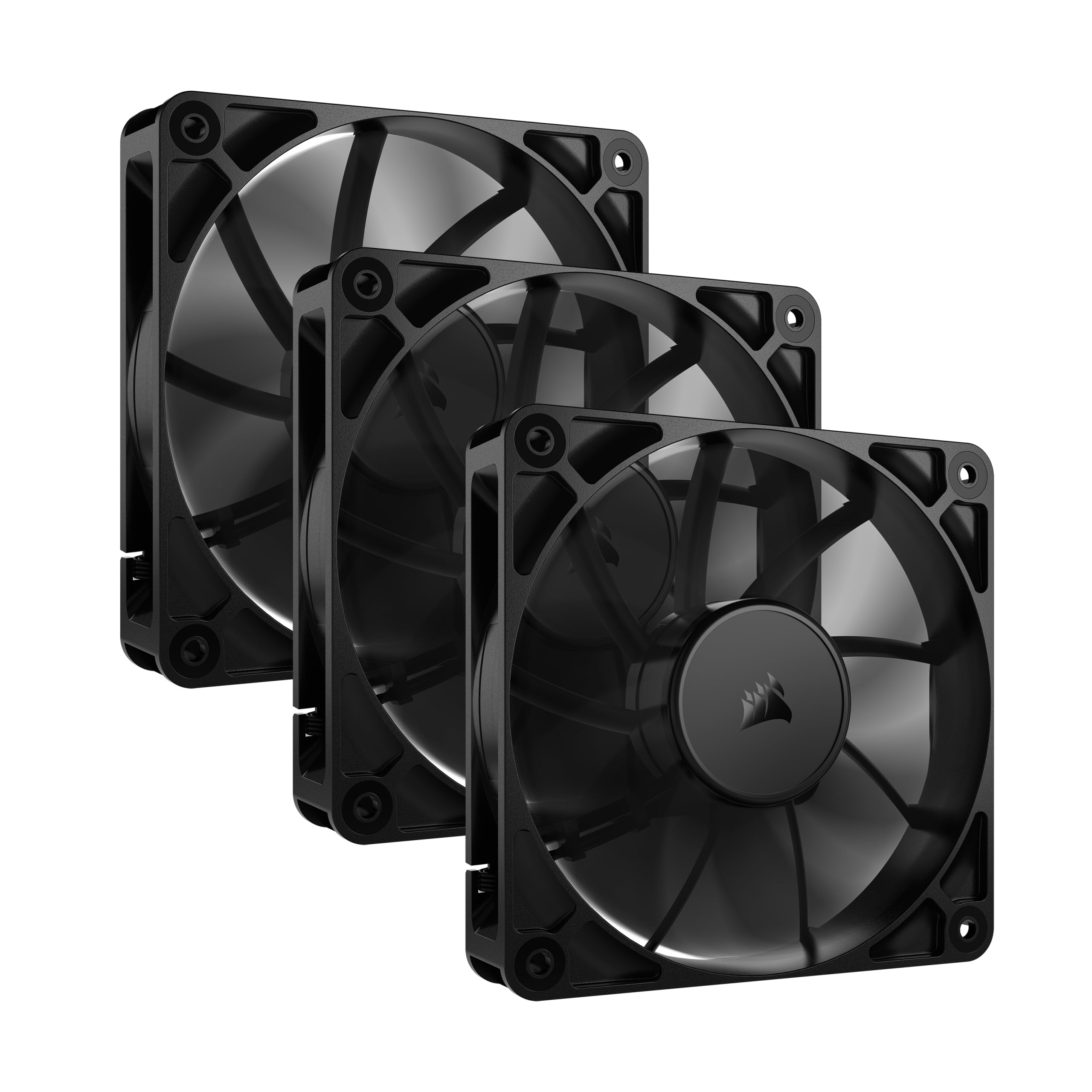 CORSAIR RS120 120mm PWM Fans – Daisy-Chain Connection – Low-Noise – Magnetic Dome Bearing – Triple Pack – Black 🍁 All In One Marketplace Canada