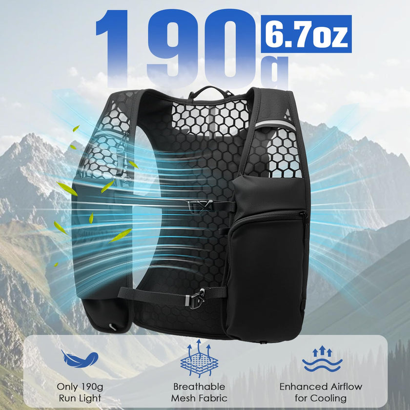 Zacro Running Vest for Men Women, Lightweight Hydration Vest with 2L Water Bladder, Adjustable No Bounce Fit, Breathable Reflective Vest for Marathon, Trail, Hiking, Cycling 🍁 All In One Marketplace Canada