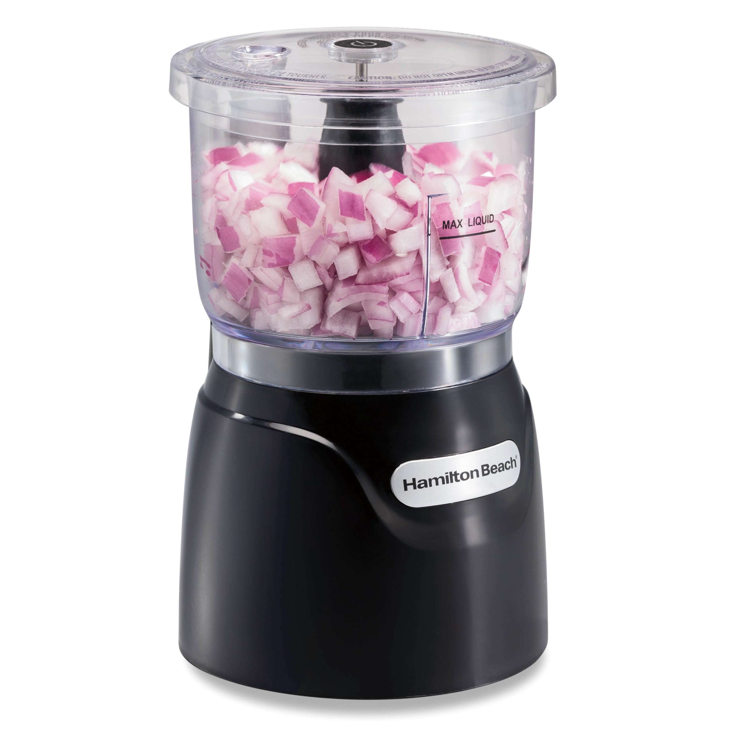 Hamilton Beach Stack & Press Food Chopper & Mini Food Processor, 350 Watts, 3 Cup Bowl, Stainless Steel Blades, for Chopping, Puree & Emulsify, Black, 72850G 🍁 All In One Marketplace Canada