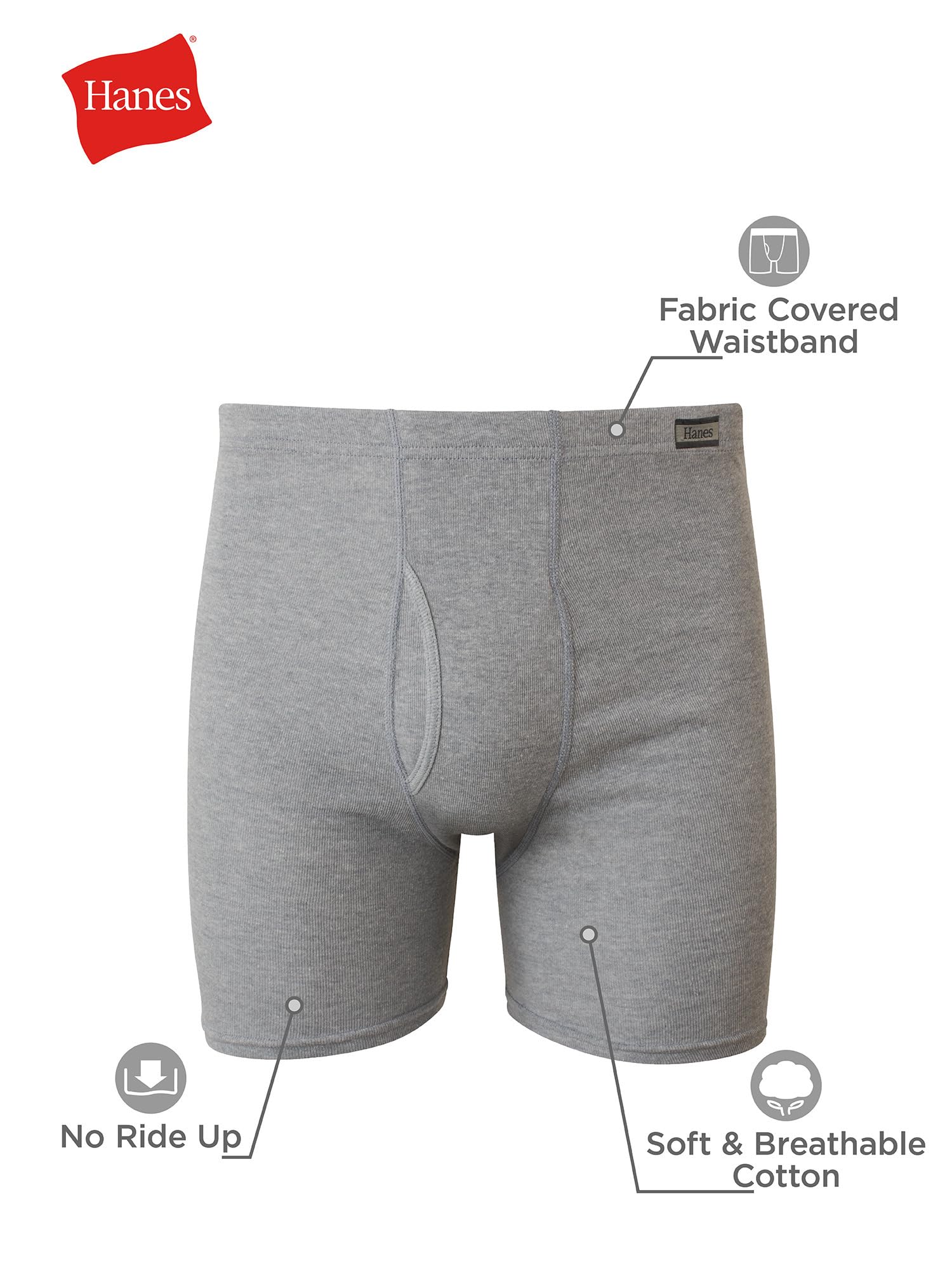 Hanes Men's 4 Pack FreshIQ Boxer Brief with ComfortSoft Waistband, Assorted, Large 🍁 All In One Marketplace Canada