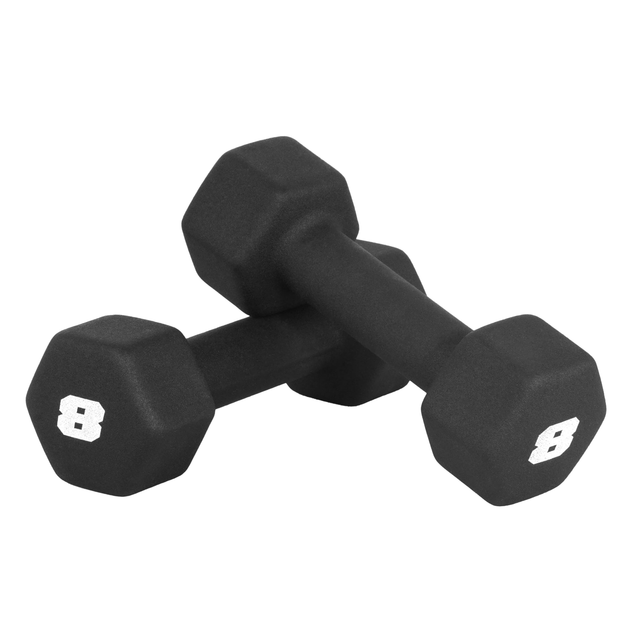 CAP Barbell Neoprene Dumbbell Weights, 8 lb Pair, Black 🍁 All In One Marketplace Canada