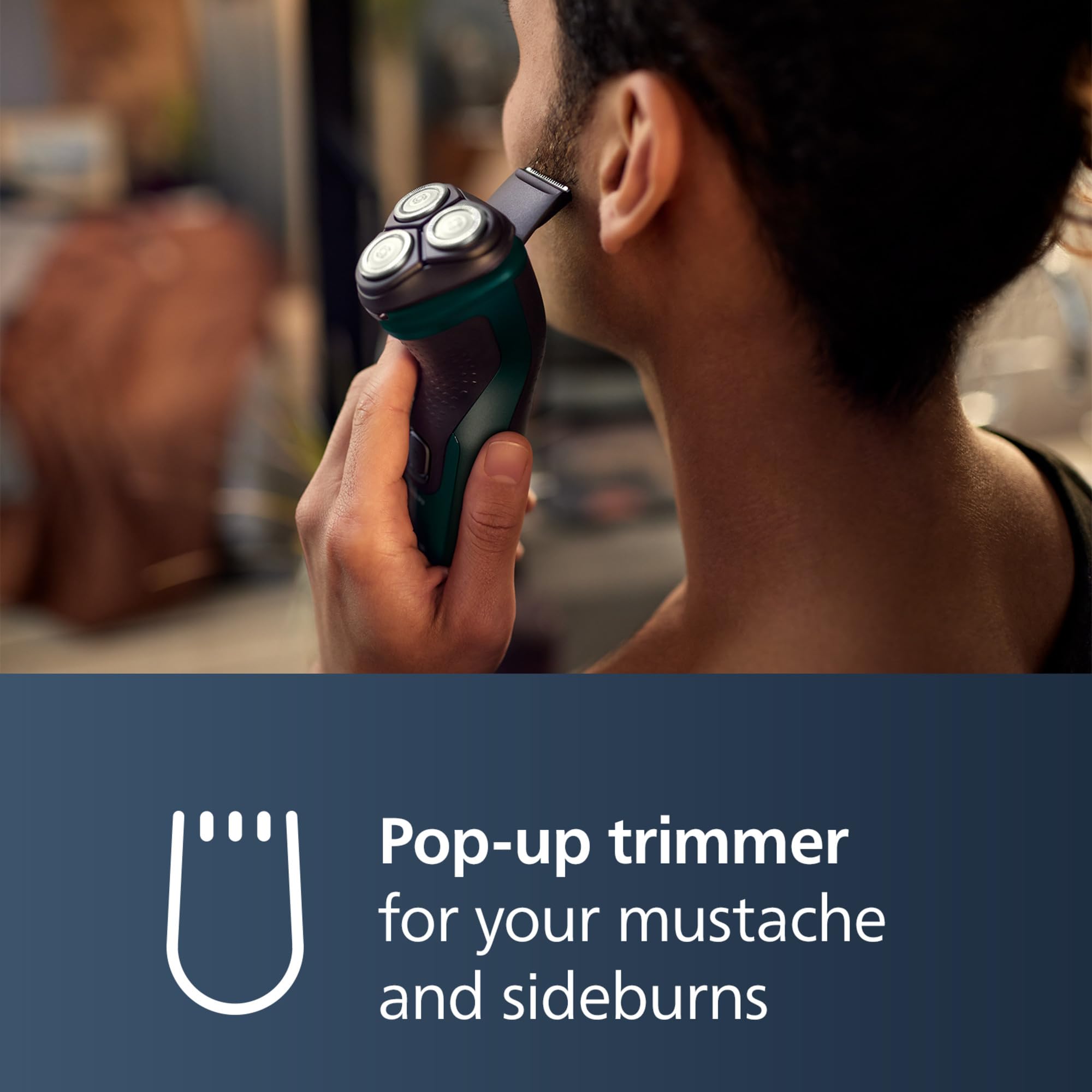 Philips Shaver 3000X Series, Wet and Dry Electric Shaver, SkinProtect Technology, Pop-up Trimmer, P-cap, Dark Forest Green, Model X3002/00 🍁 All In One Marketplace Canada
