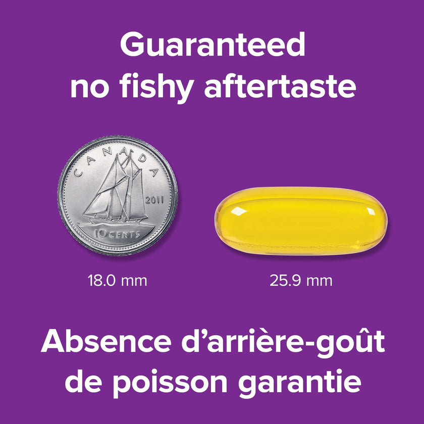 Webber Naturals Omega 3-6-9 1,200 mg Fish Oil, 180 Clear Enteric No Fishy Aftertaste Softgels, Supports Cardiovascular Health and Brain Function 🍁 All In One Marketplace Canada