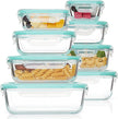 Vtopmart 8 Pack Glass Container Food Storage, Meal Prep Containers, Airtight Lunch Boxes with Leak Proof Locking Lids, for Microwave, Oven, Freezer and Dishwasher, Green 🍁 All In One Marketplace Canada