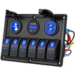 Kohree 6 Gang 12V Switch Panel with Dual QC3.0 USB Slot Socket 🍁 All In One Marketplace Canada